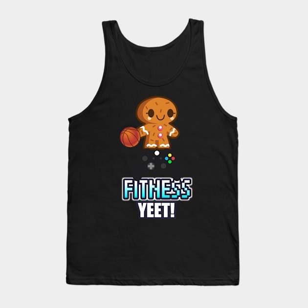 Basketball Fitness Gamer - Sporty Abstract Graphic Novelty Gift - Art Design Typographic Quote Tank Top by MaystarUniverse